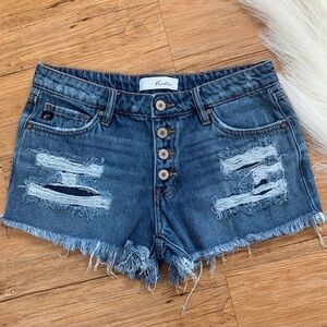 KanCan Light Wash Distressed shorts Size 25